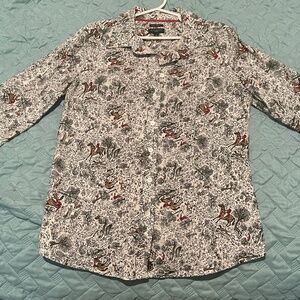 Fox Hunt Equestrian Collared Shirt